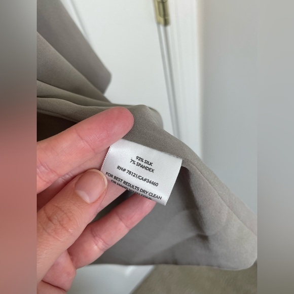 Eileen Fisher Silk Blend Open Front Cardigan Gray Long Sleeve Minimal Luxe | L - Picture 6 of 9